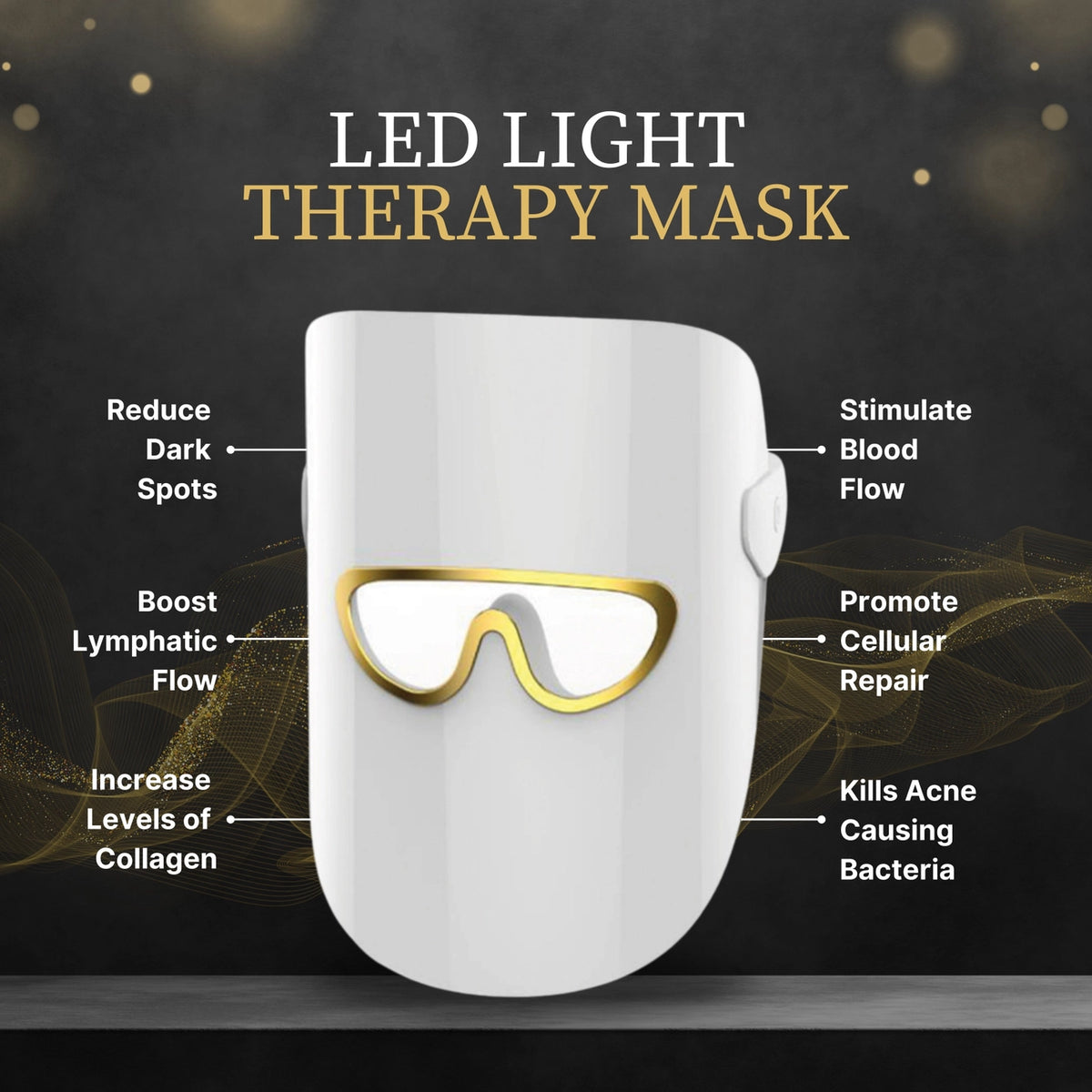 Led Light Therapy Mask 3-Colour Modes White